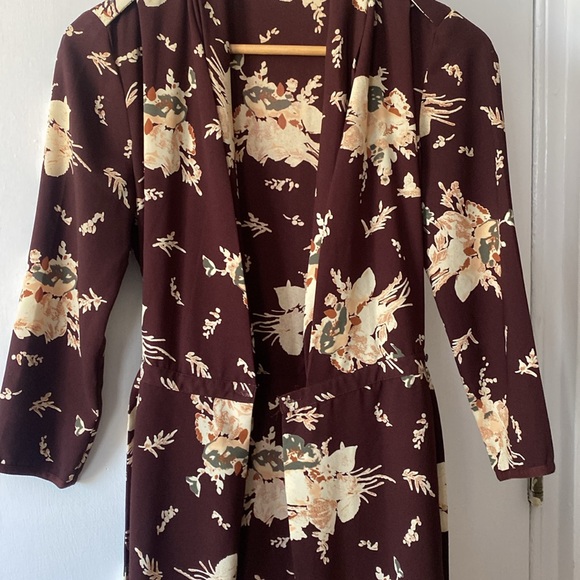 Wilfred Franca Long Sleeve Mini Wrap Dress Floral - Picture 6 of 6